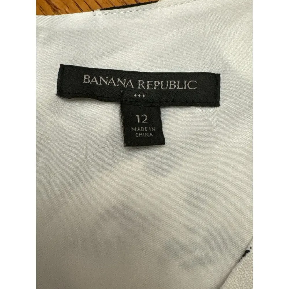 Banana Republic Black and White Layered Romper Size 12 - Picture 5 of 6